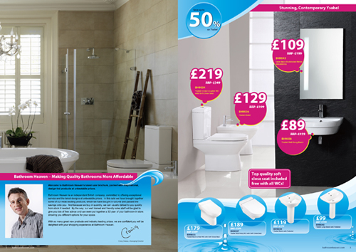 Brochure / Catalogue Graphic Design - Bathroom Heaven (UK)